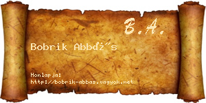 Bobrik Abbás névjegykártya